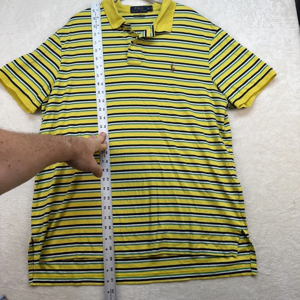 Polo Ralph Lauren‎ Striped Polo Shirt Pima Soft Touch Golf Pony Mens XL
